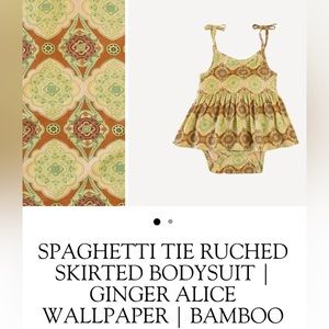spaghetti tie strap rouched skirted ballet bodysuit ginger Alice